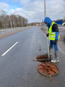 Топограф за работой